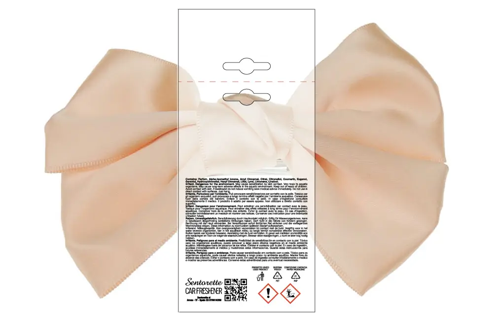 Vorlage für individuelles Verpackungsdesign Auto-Lufterfrischer, Duft:﻿ KHLOE-K – herunterladbare Ressource für individuelles Auto-Deodorant-Verpackung